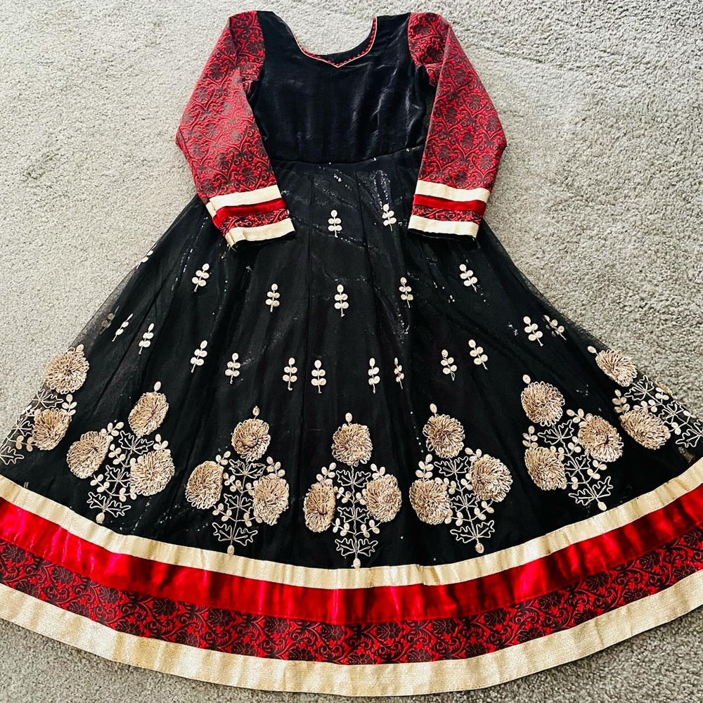 Black & Red Anarkali set